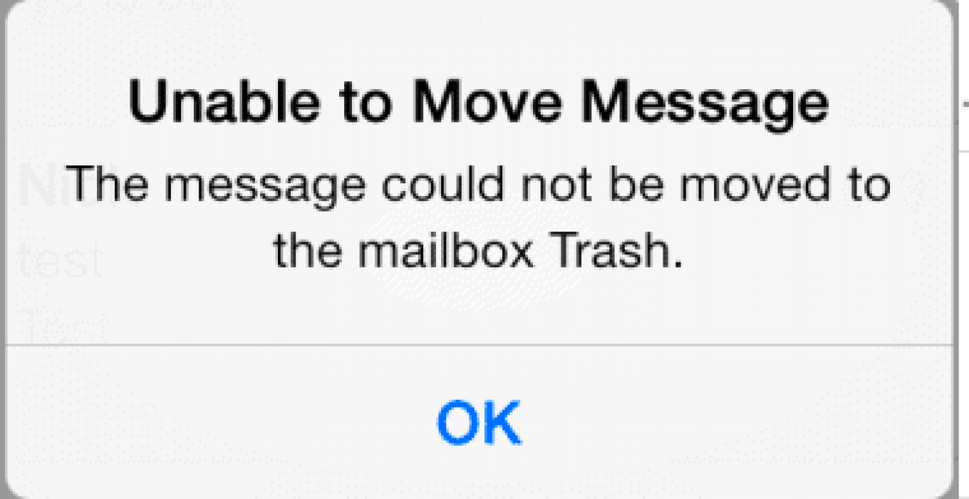 iphone unable to move message to trash