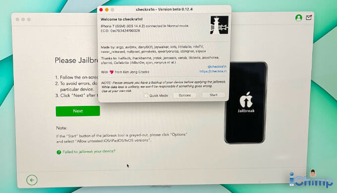 The tool will jailbreak your device