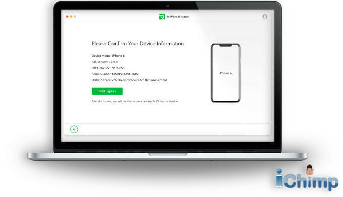 Confirm device's IMEI number , iOS version, IMEI number and more